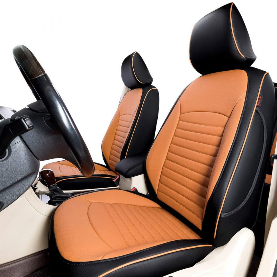 EKR Custom Fit Full Set Car Seat Covers for Select KIA Sportage 5 5  5 5 5 - Leatherette (Black) - kia sportage seat covers