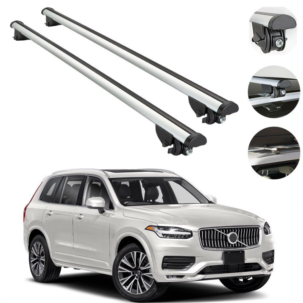 Fits Volvo XC5 5-5 Roof Rack Cross Bars Luggage Carrier Silver Set - volvo xc90 cross bars