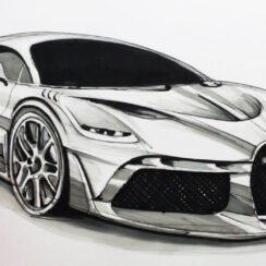 How to Draw a Sports Car: The Bugatti Divo