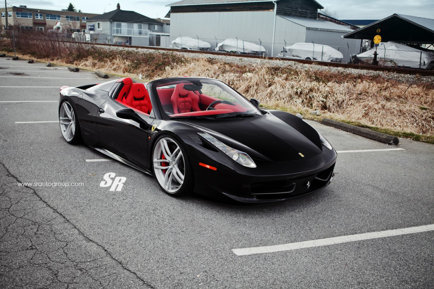 Nero Daytona Ferrari 13 Spider with PUR Wheels by SR Auto - GTspirit