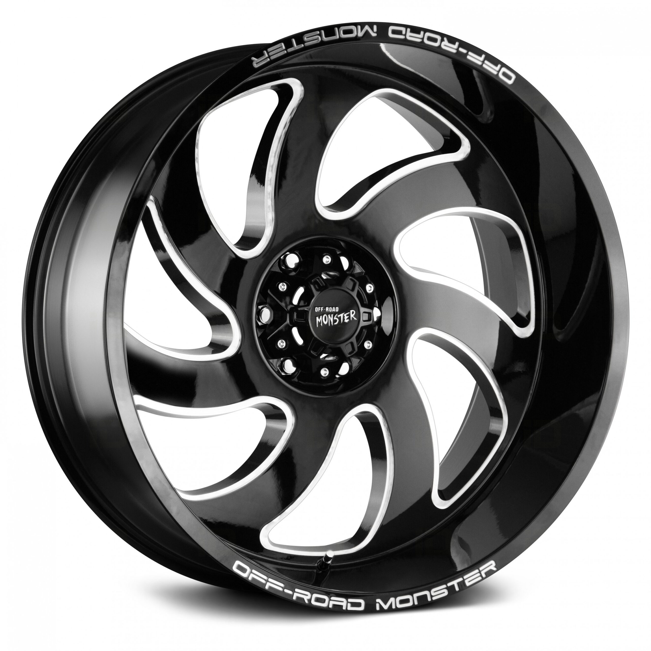 OFF-ROAD MONSTER® - M4 Gloss Black with Milled Accents - off road monster wheels
