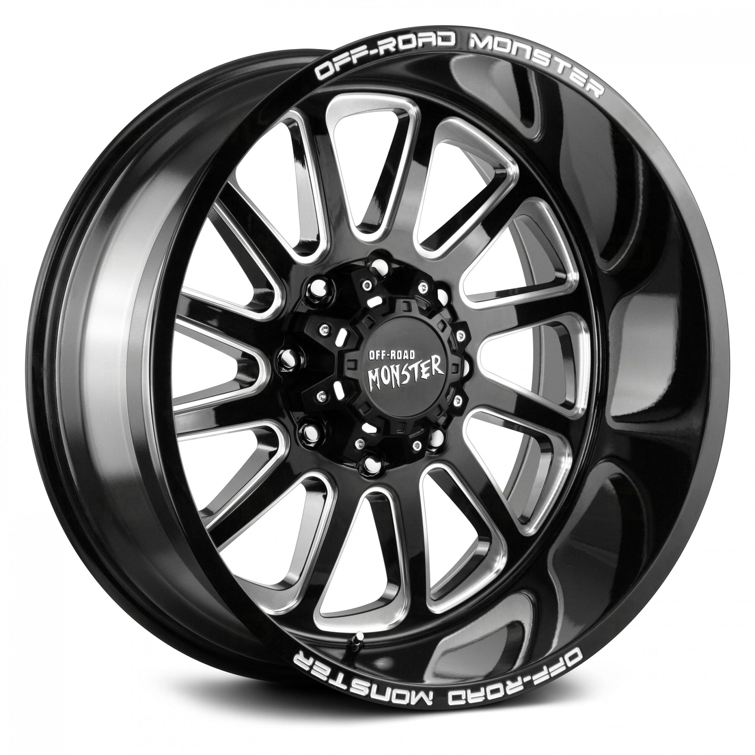OFF-ROAD MONSTER® M4 Wheels - Gloss Black with Milled Accents Rims - off road monster wheels