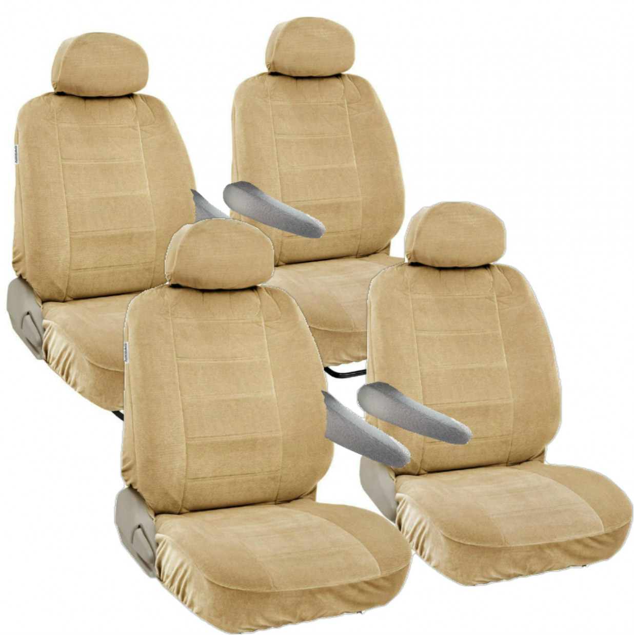 Seat Covers for 5 Kia Sedona 5 Row Van Bucket Seat with Adjustable  Headrest 5mm Thick Semi Custom Fit (Beige, Tan) - kia sedona seat covers